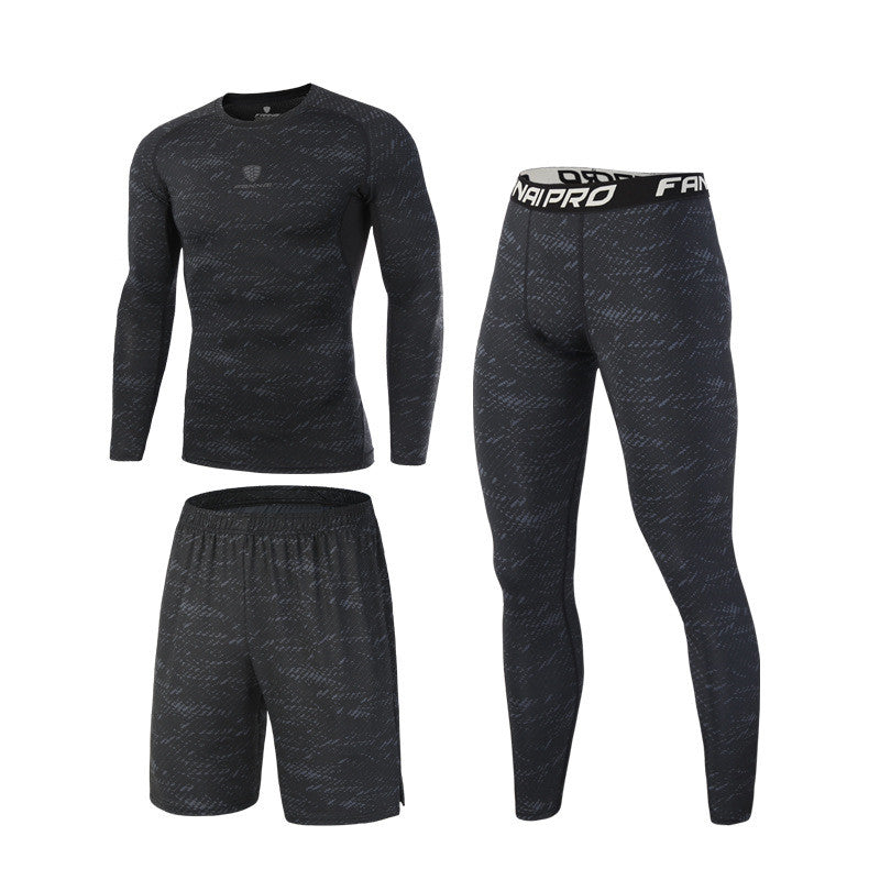 Conjunto de dos piezas ajustado de gimnasio/fitness para hombre
