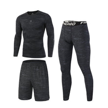 Conjunto de dos piezas ajustado de gimnasio/fitness para hombre