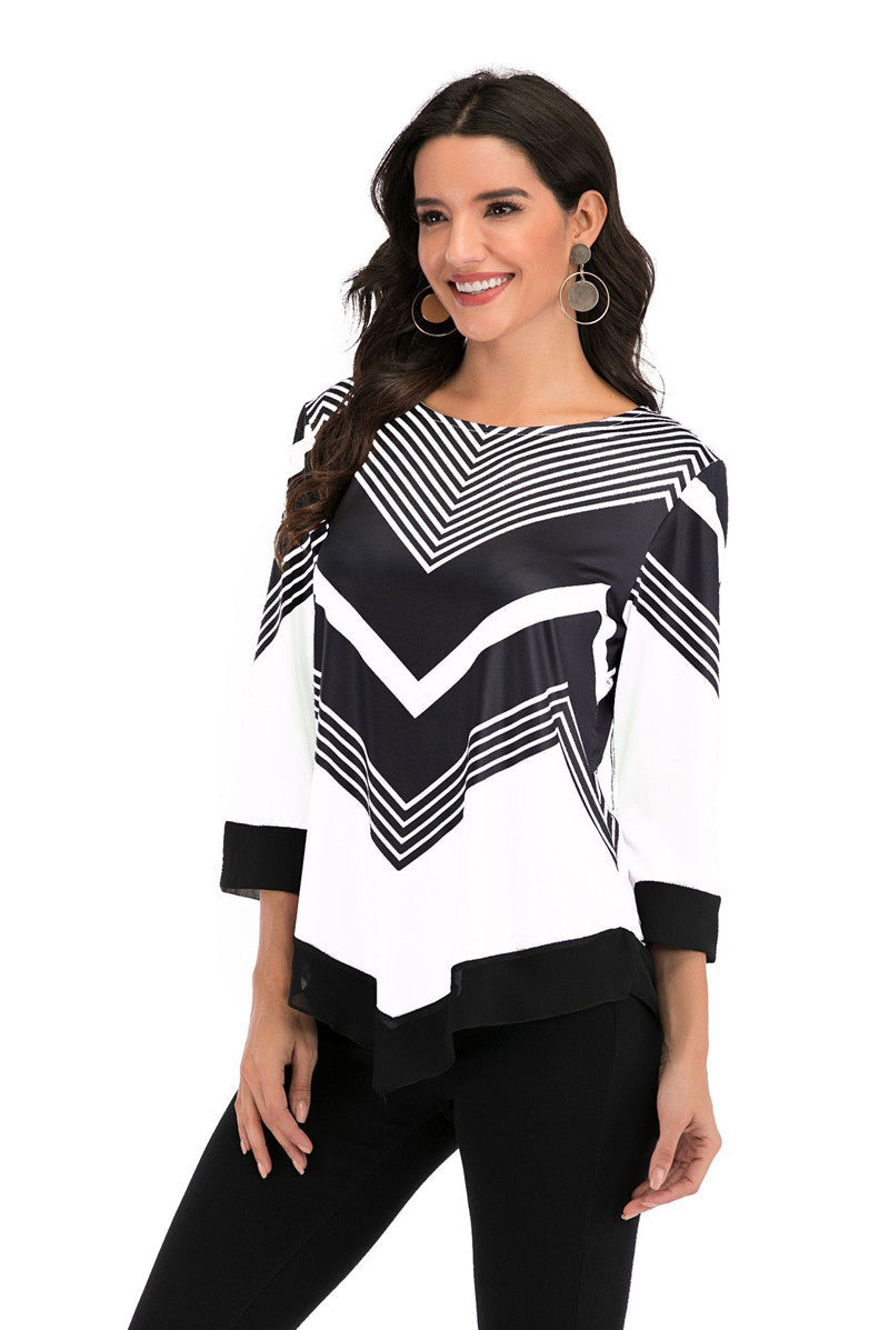 Blusa con bajo irregular