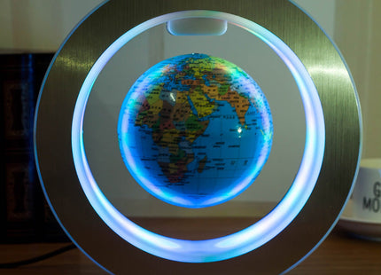 Round LED World Map Floating Globe Magnetic Levitation Light Anti Gravity Magic