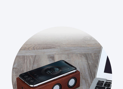 Black technology retro wooden bluetooth speaker