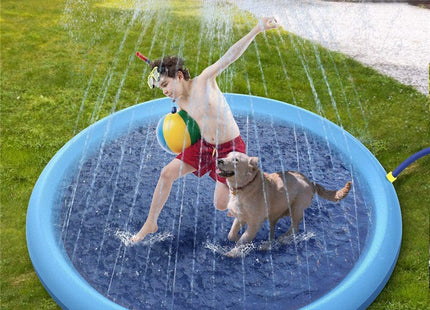 Non-Slip Splash Pad For Kids And Pet Dog Pool Summer Outdoor Water Toys Fun Backyard Fountain Play Mat