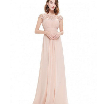 Elegant short sleeve lace dress