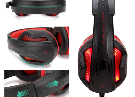 Glowing gaming headset gaming headset