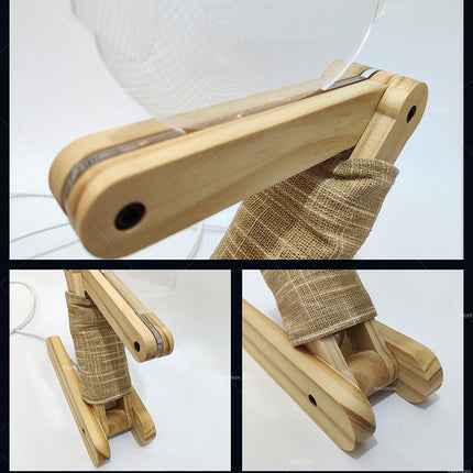 Creative owl wood lamp