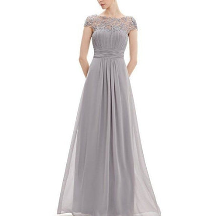 Elegant short sleeve lace dress