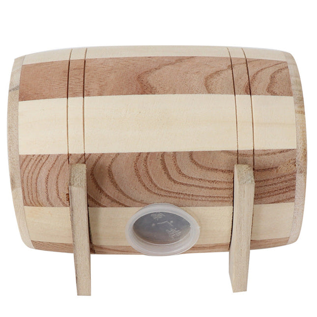 Solid Wood Cylinder Piggy Bank