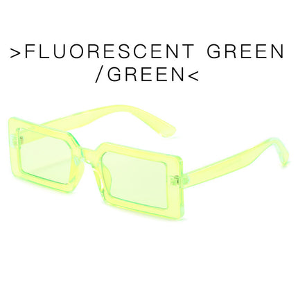 Sunglasses Female Fluorescent Green Street Shooting Catwalk