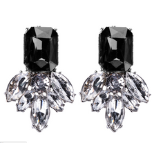 H20 Fashion Jewelry Black Blue Crystal Rhinestone Drop Earrings Red Flower Dangle Earrings Women Luxury Wedding Jewelry