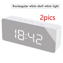 Reloj de espejo multifunción digital con LED