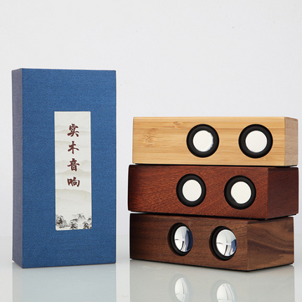 Black technology retro wooden bluetooth speaker