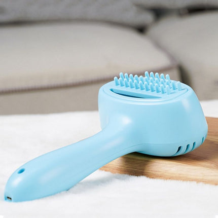 Cat hair cleaner combing cat to remove floating hair