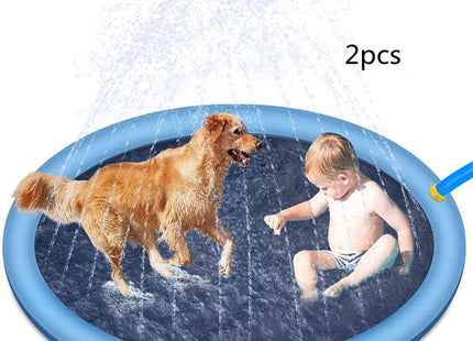 Non-Slip Splash Pad For Kids And Pet Dog Pool Summer Outdoor Water Toys Fun Backyard Fountain Play Mat