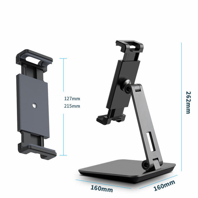 Mobile phone holder desktop lazy adjustable metal plate