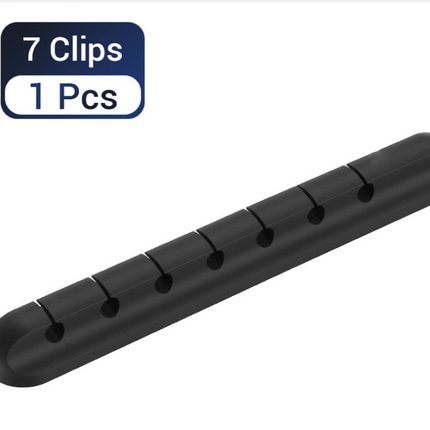 Silicone storage cable management cable clamp