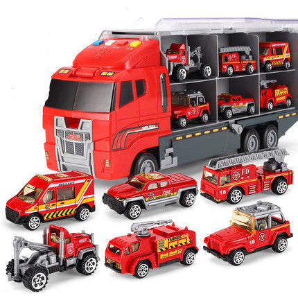 Alloy large container truck toy car