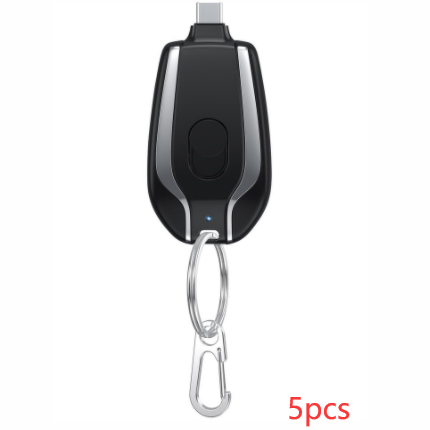 1500mAh Mini Power Emergency Pod Keychain Charger With Type-C Ultra-Compact Mini Battery Pack Fast Charging Backup Power Bank