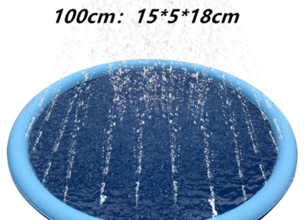 Non-Slip Splash Pad For Kids And Pet Dog Pool Summer Outdoor Water Toys Fun Backyard Fountain Play Mat