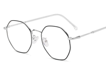 Irregular Geometric Anti-blue Light Alloy Frame Splicing Glasses