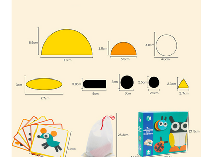 Tangram Jigsaw 3D Animals Puzzle Kids Wooden Toys for Children Games Creative Puzzles Early Learning Educational Toys