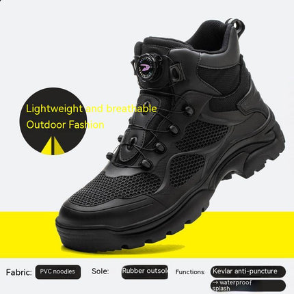 Summer Anti-smashing And Anti-penetration Men's Lightweight And Comfortable Labor Protection Shoes