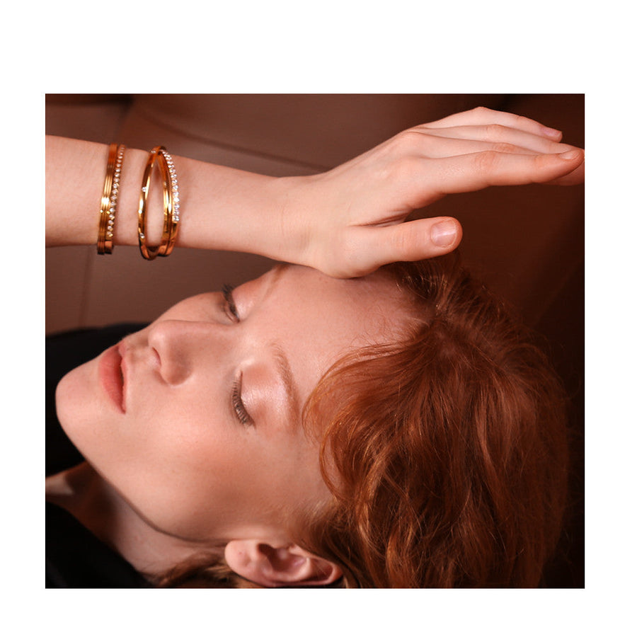 Enfashion Pulsera Brazalete Joyería para Mujer Color Dorado