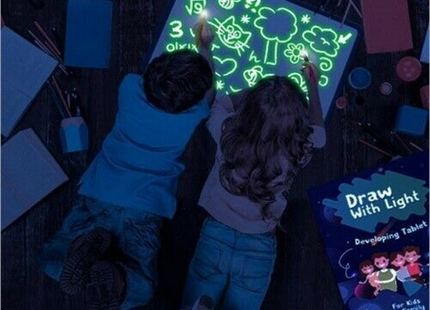 Educational Toy Drawing Pad 3D Magic 8 Light Effects Puzzle Board Sketchpad