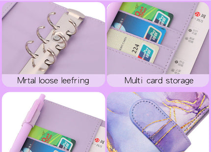 6 Loose leaf Binder Journal Book Marbling Notebook
