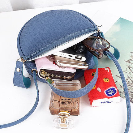 Circular Design Fashion Women Shoulder Bag Leather Women's Crossbody Messenger Bags Ladies Purse Female Round Handbag