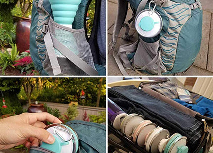 500ML Silicone Water Bottle Cup Foldable Leak Proof Portable Sports Travel Water Bottles For Outdoor Travel Gym Hiking Reuseable Kitchen Gadgets