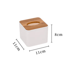 Bamboo wood tissue box