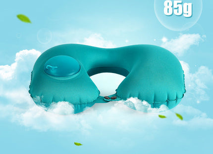 Portable U-Shape Inflatable Travel Pillow Car Head Rest Air Cushion For Travel Office Nap Head Rest Air Cushion Neck Pillow
