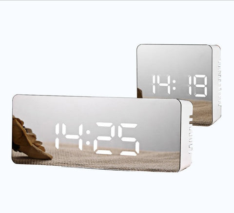 Reloj de espejo multifunción digital con LED