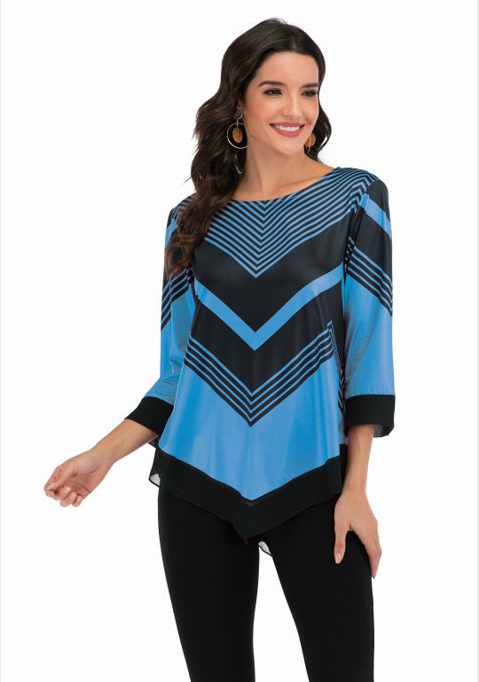 Blusa con bajo irregular