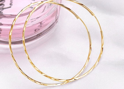 925 Sterling Silver Circle Endless Hoop Earrings as Gifts for Women