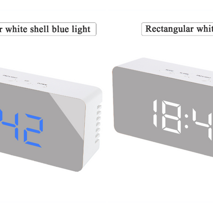 Digital LED multi-function mirror clock