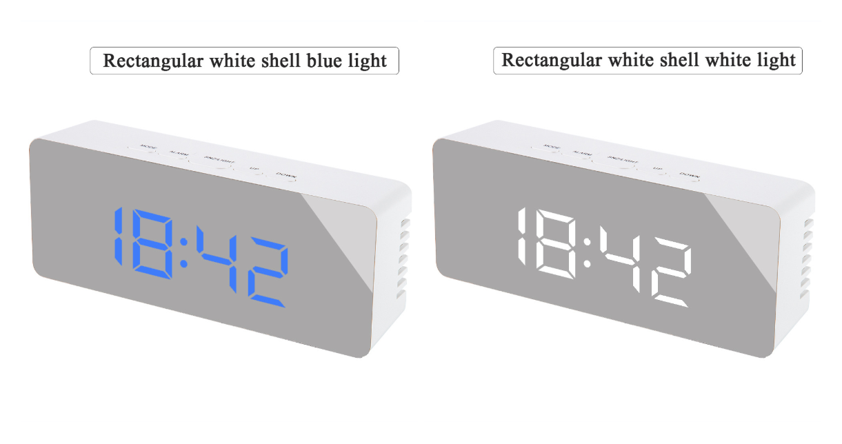 Reloj de espejo multifunción digital con LED