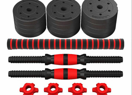 Adjustable, Rubber Coated, Multifunction Dumbbell set