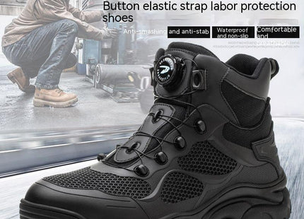 Summer Anti-smashing And Anti-penetration Men's Lightweight And Comfortable Labor Protection Shoes