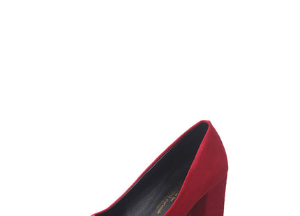 Spring new female grey lady shoes shallow pointed high-heeled shoes with thick shoes with all-match