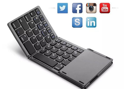 Folding Mini Keyboard Tablet Phone Computer Wireless Foldable Bluetooth Keyboard Multi-Function Button