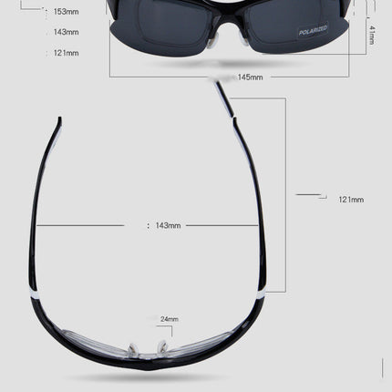 Sports Glasses Polarized Fishing Glasses HD Men's Myopia Sunglasses