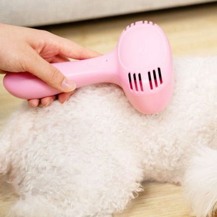 Cat hair cleaner combing cat to remove floating hair