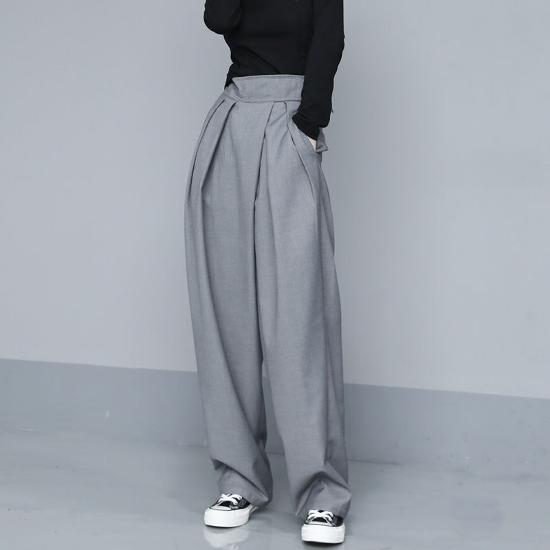 Pantalones drapeados con velcro