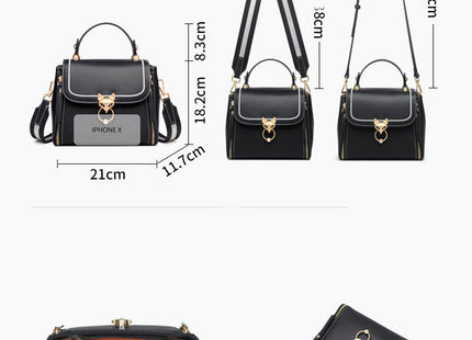 Fashion Lady Handbag Women Chic Shoulder Purse Female Split Leather Stylish Crossbody Bags Large Capacity