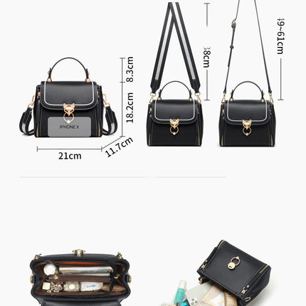 Fashion Lady Handbag Women Chic Shoulder Purse Female Split Leather Stylish Crossbody Bags Large Capacity