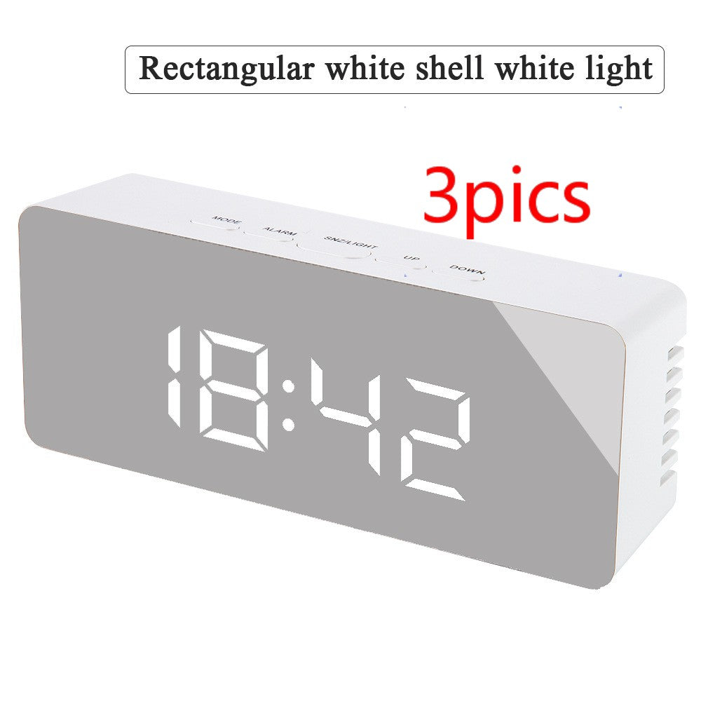 Reloj de espejo multifunción digital con LED