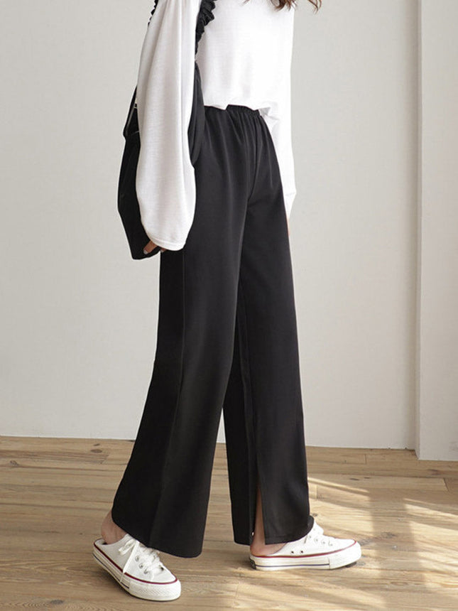 High waist drape split trousers trousers
