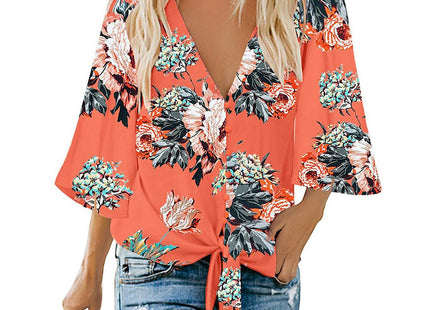 Printed Cardigan Blouse