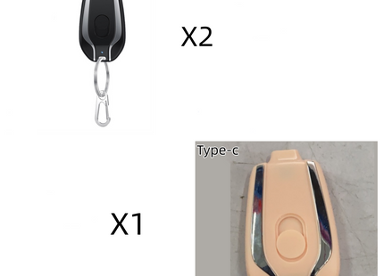 1500mAh Mini Power Emergency Pod Keychain Charger With Type-C Ultra-Compact Mini Battery Pack Fast Charging Backup Power Bank